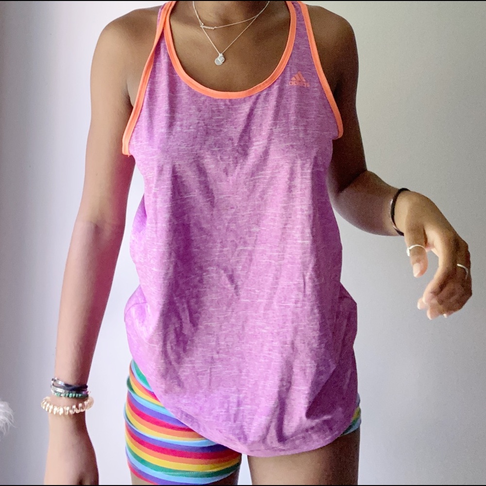 pink & purple athletic tank